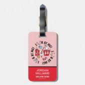 Katze im Hut | Sieh mich an! Sieh mich an! Gepäckanhänger (Rückseite vertikal)