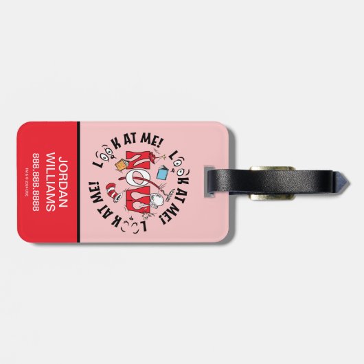 Katze im Hut | Sieh mich an! Sieh mich an! Gepäckanhänger (Rückseite horizontal)