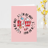 Katze im Hut | Sieh mich an! Sieh mich an! Karte (Gelbe Blume)