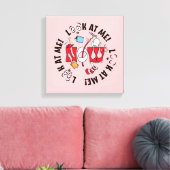 Katze im Hut | Sieh mich an! Sieh mich an! Leinwanddruck (Insitu (Wohnzimmer))