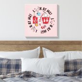 Katze im Hut | Sieh mich an! Sieh mich an! Leinwanddruck (Insitu (Schlafzimmer))