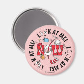 Katze im Hut | Sieh mich an! Sieh mich an! Magnet (Vorderseite/Rückseite)