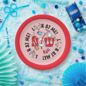 Katze im Hut | Sieh mich an! Sieh mich an! Pappteller (Party)