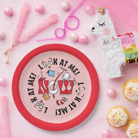 Katze im Hut | Sieh mich an! Sieh mich an! Pappteller (Party)