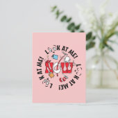 Katze im Hut | Sieh mich an! Sieh mich an! Postkarte (Stehend Vorderseite)