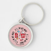 Katze im Hut | Sieh mich an! Sieh mich an! Schlüsselanhänger (Vorne)