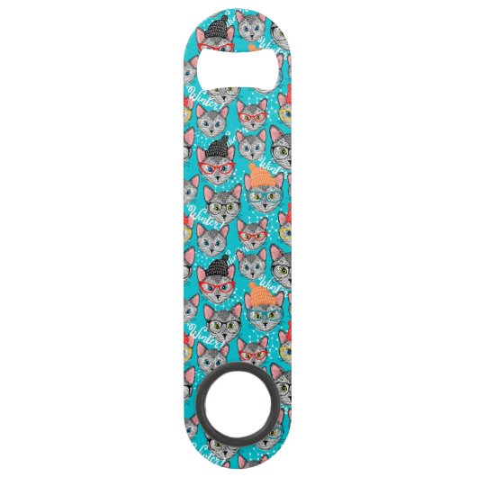 Katze im Hut Speed Flaschenöffner (Rückseite)