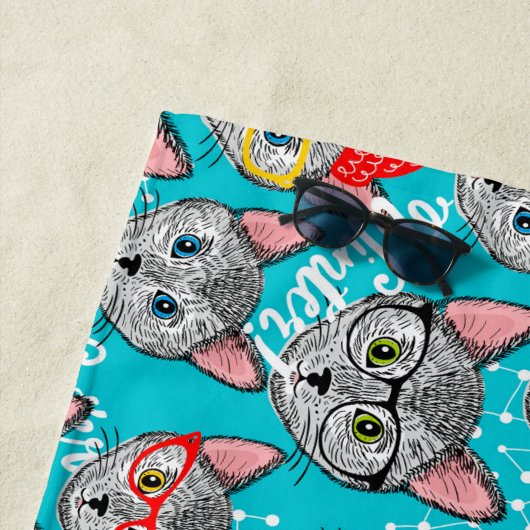 Katze im Hut Strandtuch (Beispiel)