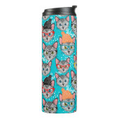 Katze im Hut Thermosbecher (Nach links gedreht)