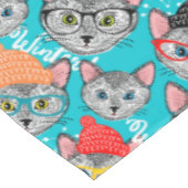 Katze im Hut Tischdecke (Schrägansicht)