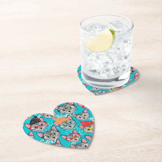 Katze im Hut Untersetzer (Vor Ort)