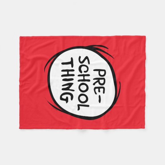 Katze im Hut | Vorschulzeit Fleecedecke (Vorderseite (Horizontal))