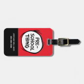 Katze im Hut | Vorschulzeit Gepäckanhänger (Vorderseite horizontal)