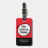 Katze im Hut | Vorschulzeit Gepäckanhänger (Vorderseite vertikal)