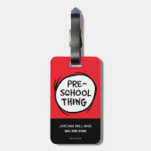 Katze im Hut | Vorschulzeit Gepäckanhänger (Rückseite vertikal)