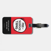 Katze im Hut | Vorschulzeit Gepäckanhänger (Rückseite horizontal)