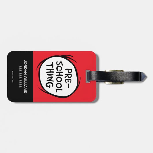 Katze im Hut | Vorschulzeit Gepäckanhänger (Rückseite horizontal)