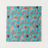 Katze im Hut Wandteppich (Vorderseite (Horizontal))