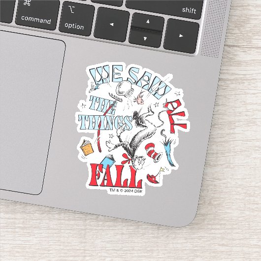 Katze im Hut | Wir sahen alle Dinge fallen Aufkleber (Detail)