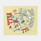 Katze im Hut | Wir sahen alle Dinge fallen Fleecedecke (Vorderseite (Horizontal))