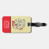 Katze im Hut | Wir sahen alle Dinge fallen Gepäckanhänger (Rückseite horizontal)