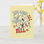 Katze im Hut | Wir sahen alle Dinge fallen Karte (Gelbe Blume)