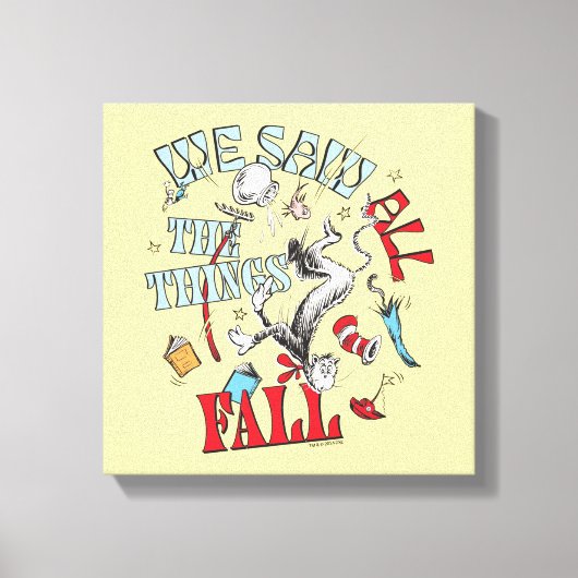 Katze im Hut | Wir sahen alle Dinge fallen Leinwanddruck (Vorderseite)