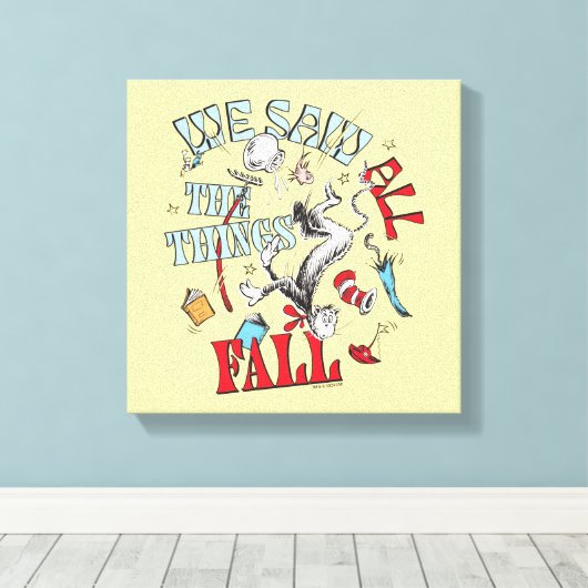 Katze im Hut | Wir sahen alle Dinge fallen Leinwanddruck (Insitu (Holzboden))