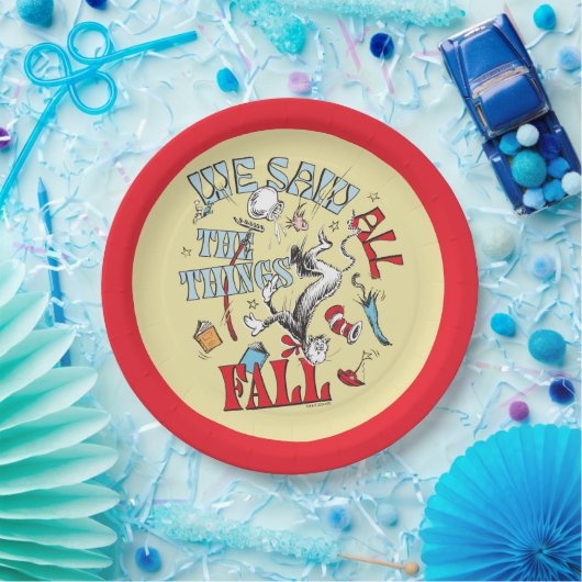 Katze im Hut | Wir sahen alle Dinge fallen Pappteller (Party)