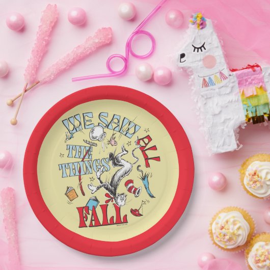 Katze im Hut | Wir sahen alle Dinge fallen Pappteller (Party)