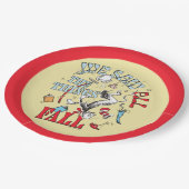 Katze im Hut | Wir sahen alle Dinge fallen Pappteller (Schrägansicht)