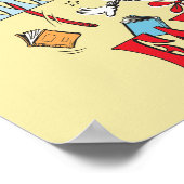 Katze im Hut | Wir sahen alle Dinge fallen Poster (Ecke)