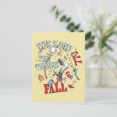 Katze im Hut | Wir sahen alle Dinge fallen Postkarte (Stehend Vorderseite)