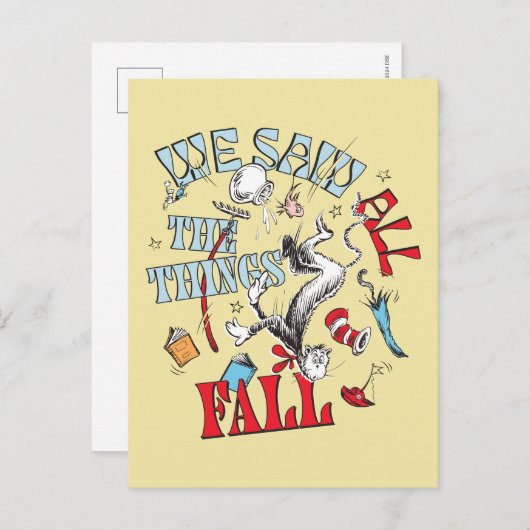 Katze im Hut | Wir sahen alle Dinge fallen Postkarte (Vorne/Hinten)