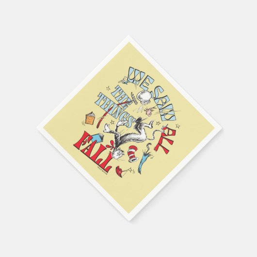 Katze im Hut | Wir sahen alle Dinge fallen Serviette (Ecke)