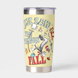 Katze im Hut   Wir sahen alle Dinge fallen Thermobecher