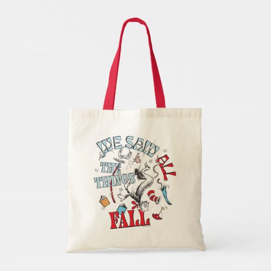 Katze im Hut | Wir sahen alle Dinge fallen Tragetasche (Rückseite)