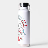 Katze im Hut | Wir sahen alle Dinge fallen Trinkflasche (Rückseite)