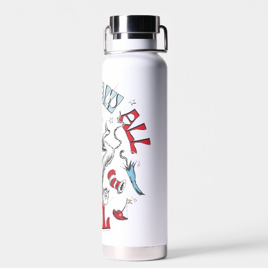 Katze im Hut | Wir sahen alle Dinge fallen Trinkflasche (Rückseite)