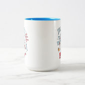 Katze im Hut | Wir sahen alle Dinge fallen Zweifarbige Tasse (Mittel)