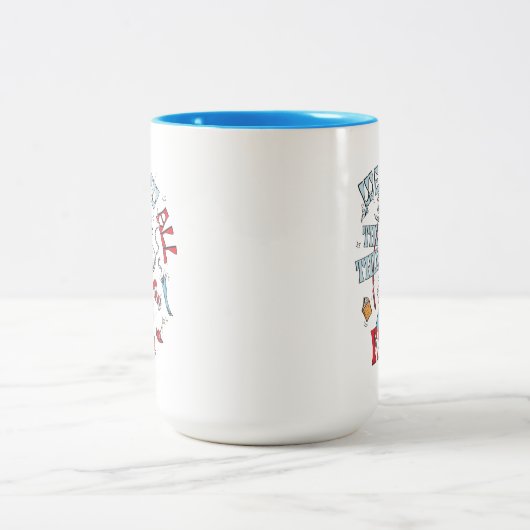 Katze im Hut | Wir sahen alle Dinge fallen Zweifarbige Tasse (Mittel)