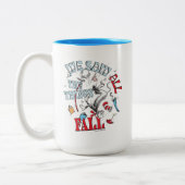 Katze im Hut | Wir sahen alle Dinge fallen Zweifarbige Tasse (Links)