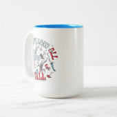 Katze im Hut | Wir sahen alle Dinge fallen Zweifarbige Tasse (Vorderseite Links)