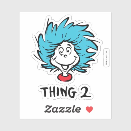 Katze im Hut | Zwei Dinge Aufkleber (Blatt)