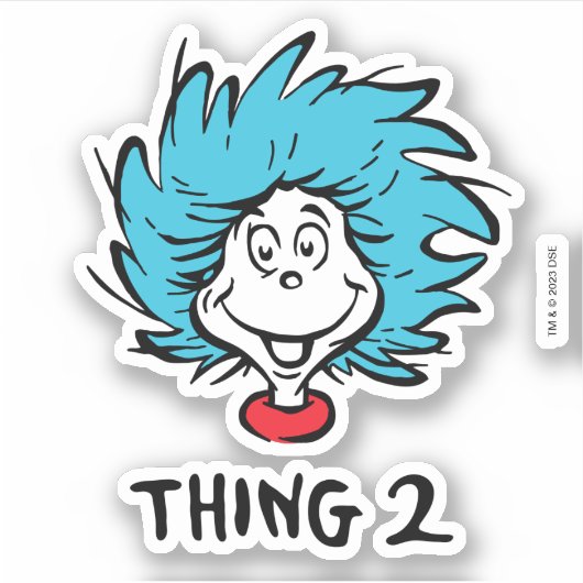 Katze im Hut | Zwei Dinge Aufkleber (Vorderseite)