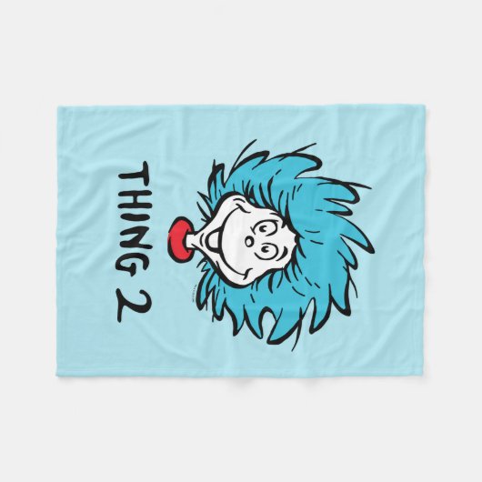 Katze im Hut | Zwei Dinge Fleecedecke (Vorderseite (Horizontal))