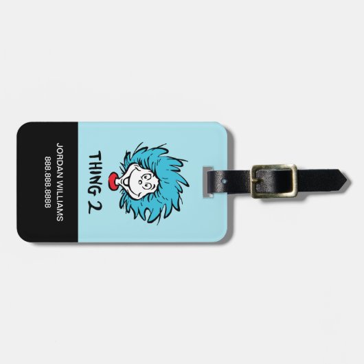 Katze im Hut | Zwei Dinge Gepäckanhänger (Vorderseite horizontal)