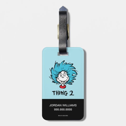 Katze im Hut | Zwei Dinge Gepäckanhänger (Rückseite vertikal)