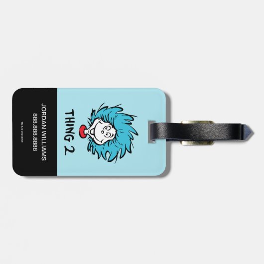 Katze im Hut | Zwei Dinge Gepäckanhänger (Rückseite horizontal)