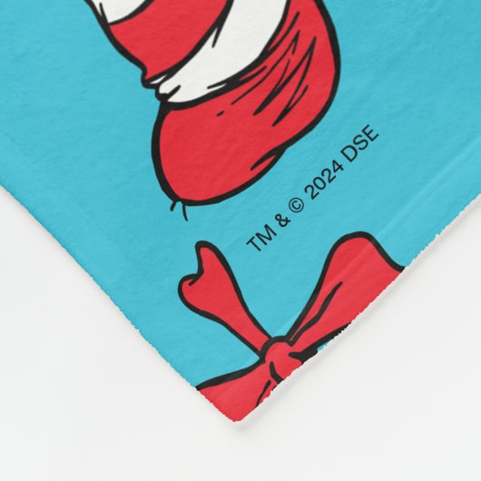 Katze im Hutmuster Fleecedecke (Ecke)